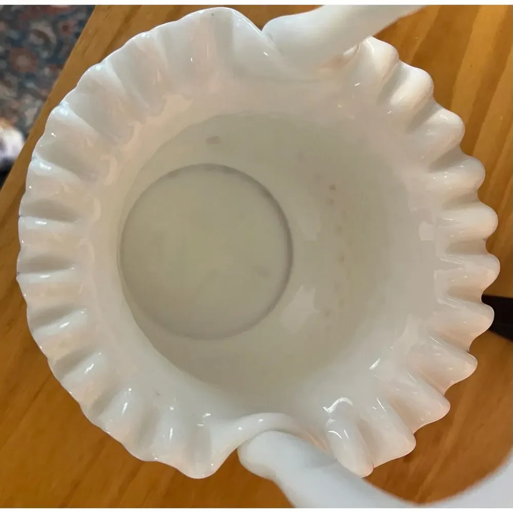1950’s Vintage Fenton Hobnail 7” Basket